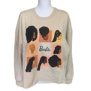 NWT Ethnic Barbie Crew Neck Cropped Sweatshirt XXL